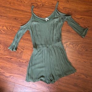 Cold shoulder romper